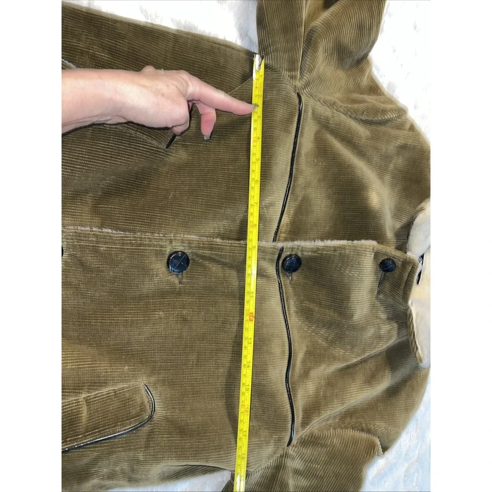 Vintage Men's Made In Canada Heavy Sherpa Lined Courdory Jacket Brown/Tan Sz‎ 38